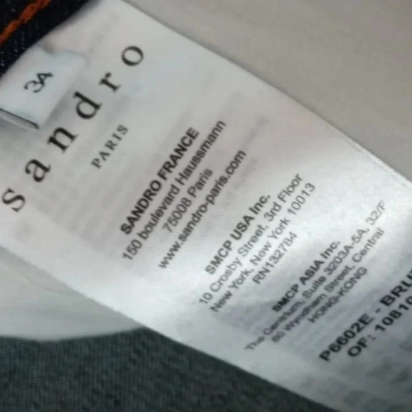 NWOT Sandro Paris Skinny Brut Jeans  Size 34 Eur - Picture 5 of 5